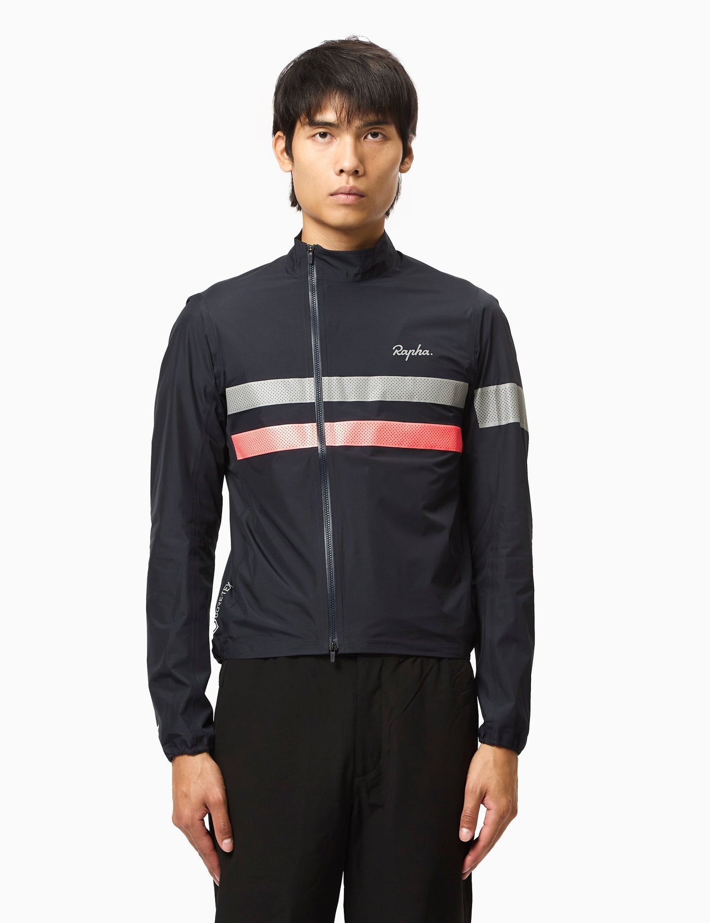 Rapha Brevet Gore-Tex Rain Jacket - Dark Navy/High-Vis Pink | Article.