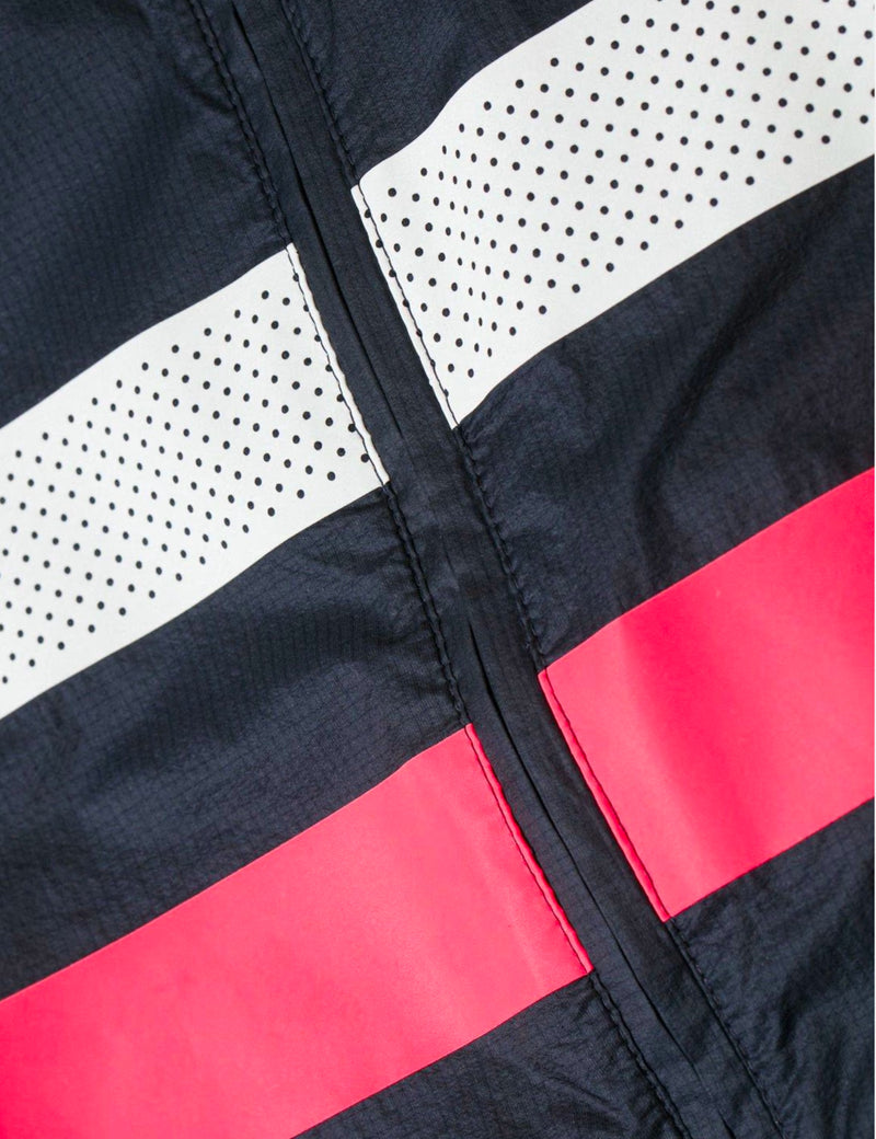 Rapha Men's Brevet Flyweight Wind Jacket - Dark Navy/High-Vis Pink/White