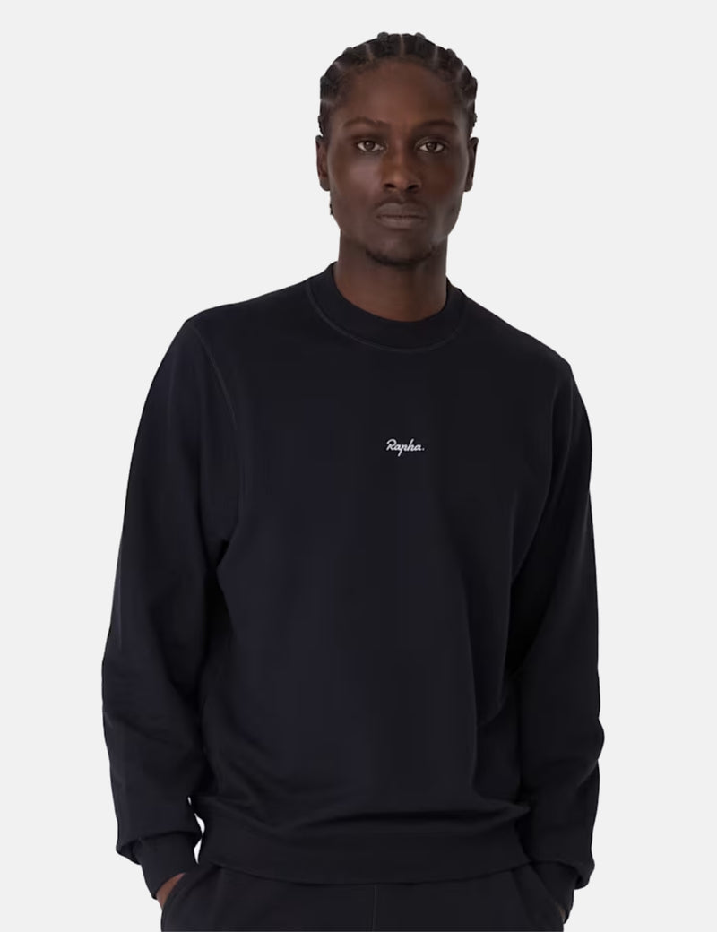 Rapha Men's Crewneck Sweatshirt (Cotton) - Black/Grey