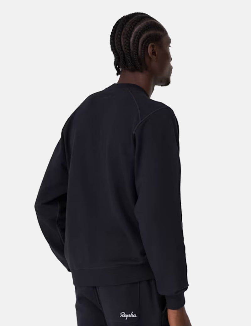 Rapha Men's Crewneck Sweatshirt (Cotton) - Black/Grey