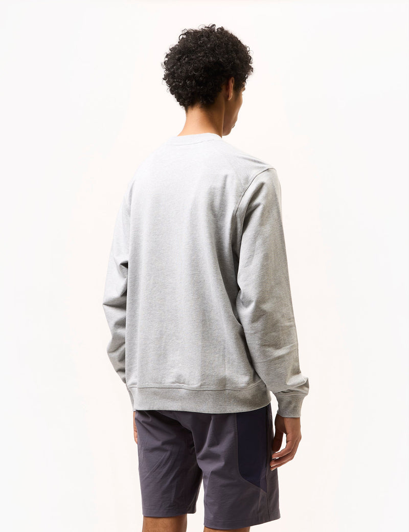Rapha Men's Crewneck Sweatshirt (Cotton) - Light Grey Marl/Grey
