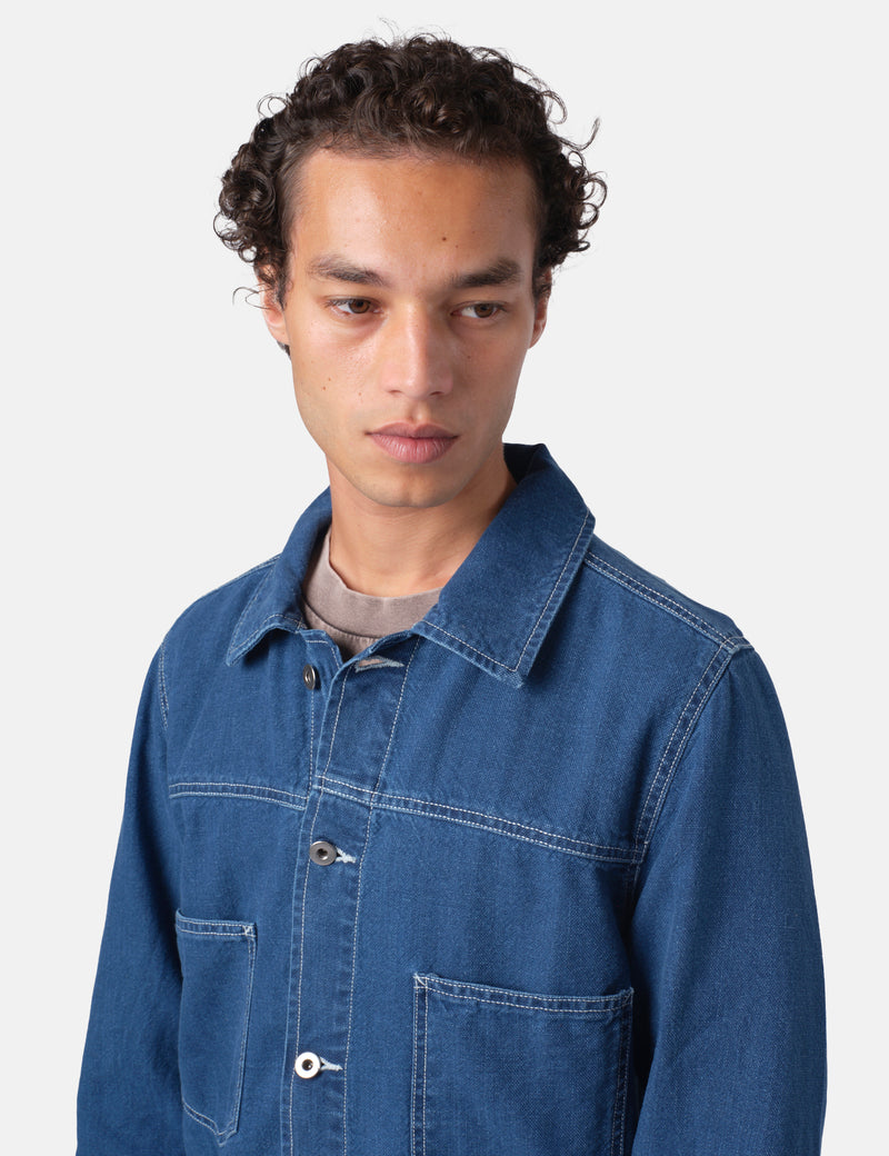 Bhode Denim Jacket - Washed Indigo Blue