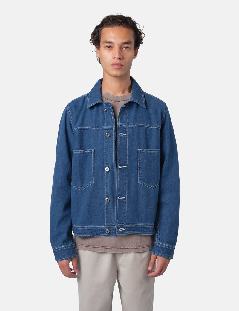 Bhode Denim Jacket - Washed Indigo Blue