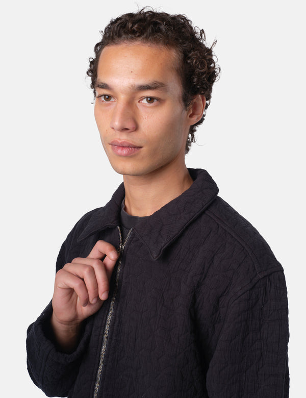 Bhode Textured Zip Jacket - Black