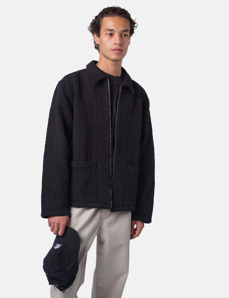 Bhode Textured Zip Jacket - Black