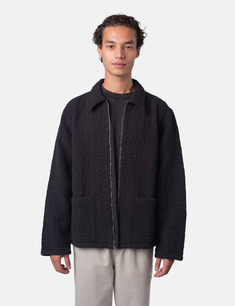 Bhode Textured Zip Jacket - Black