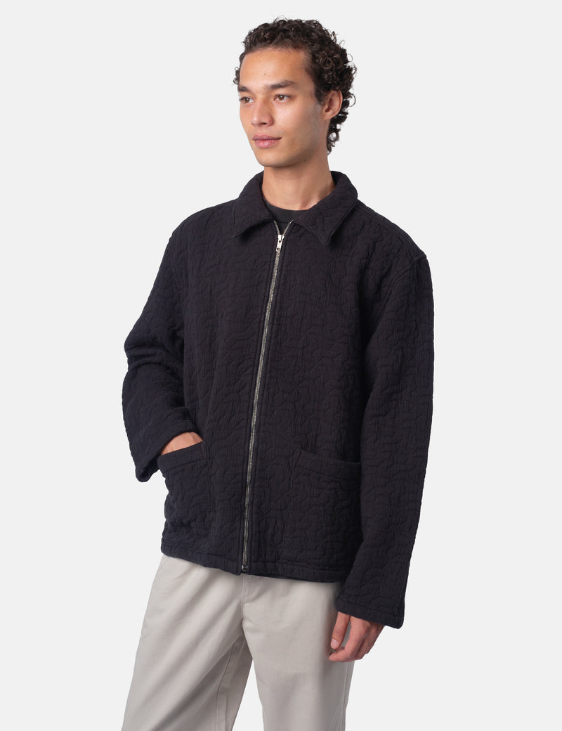Bhode Textured Zip Jacket - Black