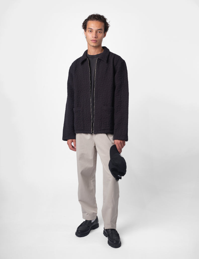 Bhode Textured Zip Jacket - Black