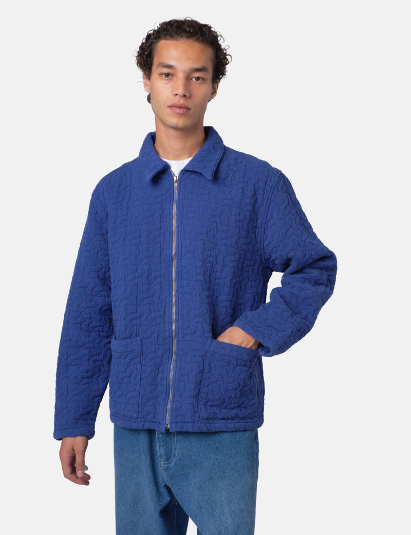 Bhode Textured Zip Jacket - Indigo Blue