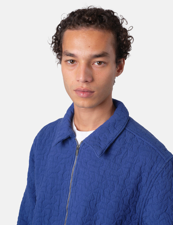Bhode Textured Zip Jacket - Indigo Blue