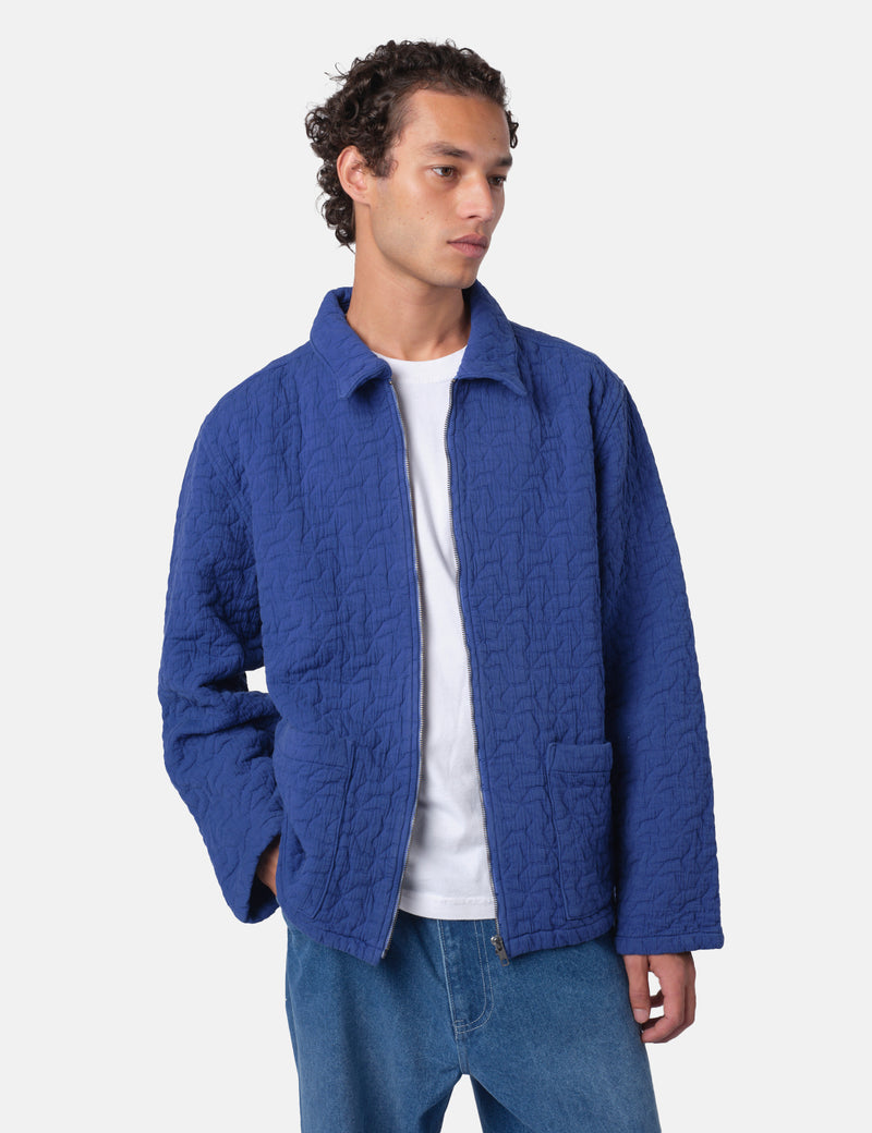 Bhode Textured Zip Jacket - Indigo Blue