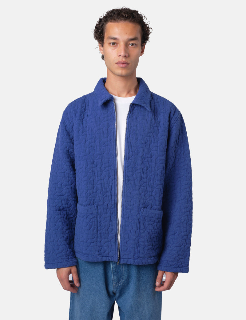 Bhode Textured Zip Jacket - Indigo Blue