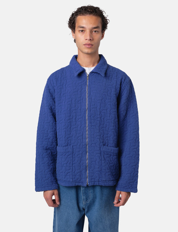 Bhode Textured Zip Jacket - Indigo Blue