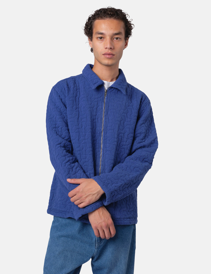 Bhode Textured Zip Jacket - Indigo Blue