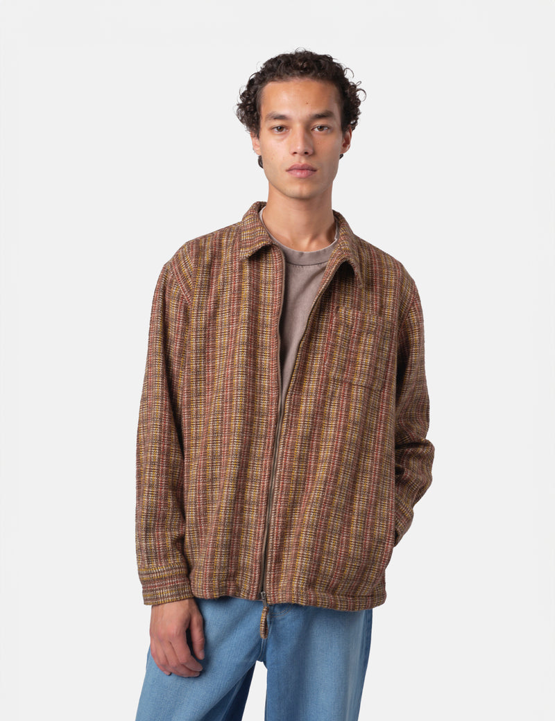 Bhode Zip Shirt (Slubby) - Brown