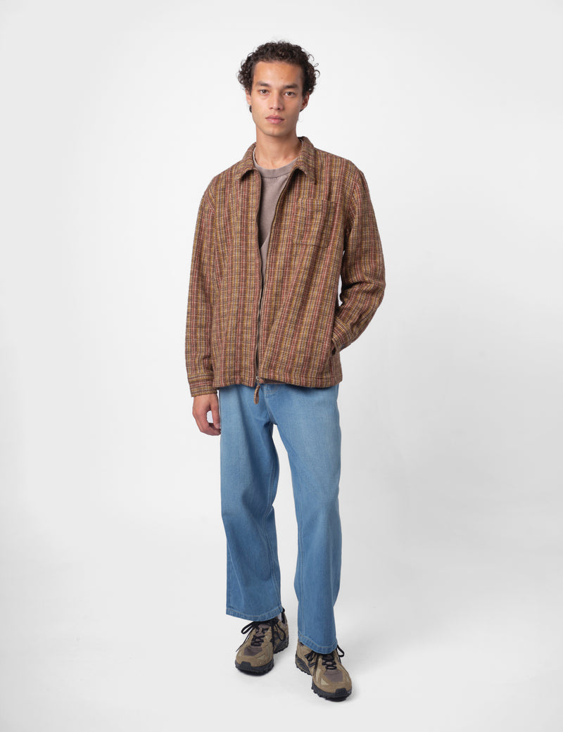 Bhode Zip Shirt (Slubby) - Brown