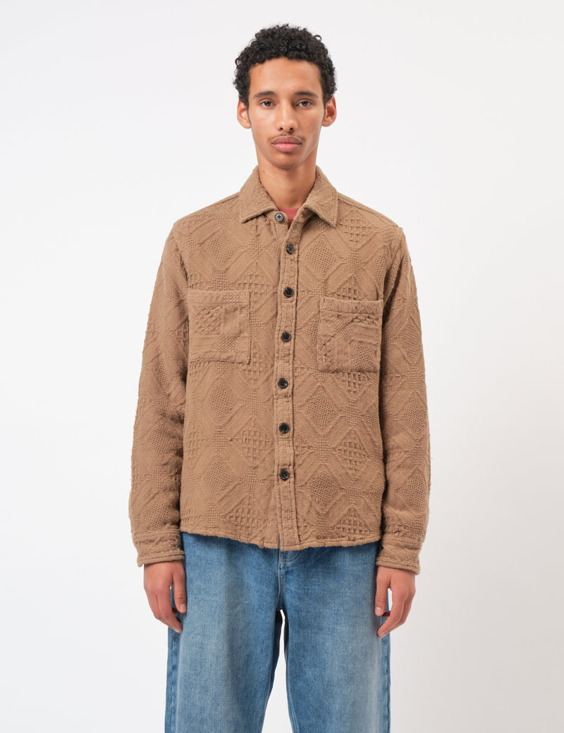 Bhode Zennor Over Shirt (Textured) - Fawn Brown