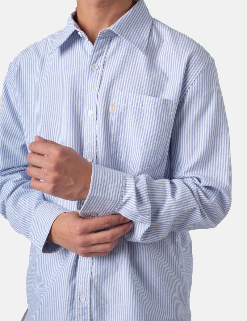 Bhode Box Oxford Shirt - White/Blue