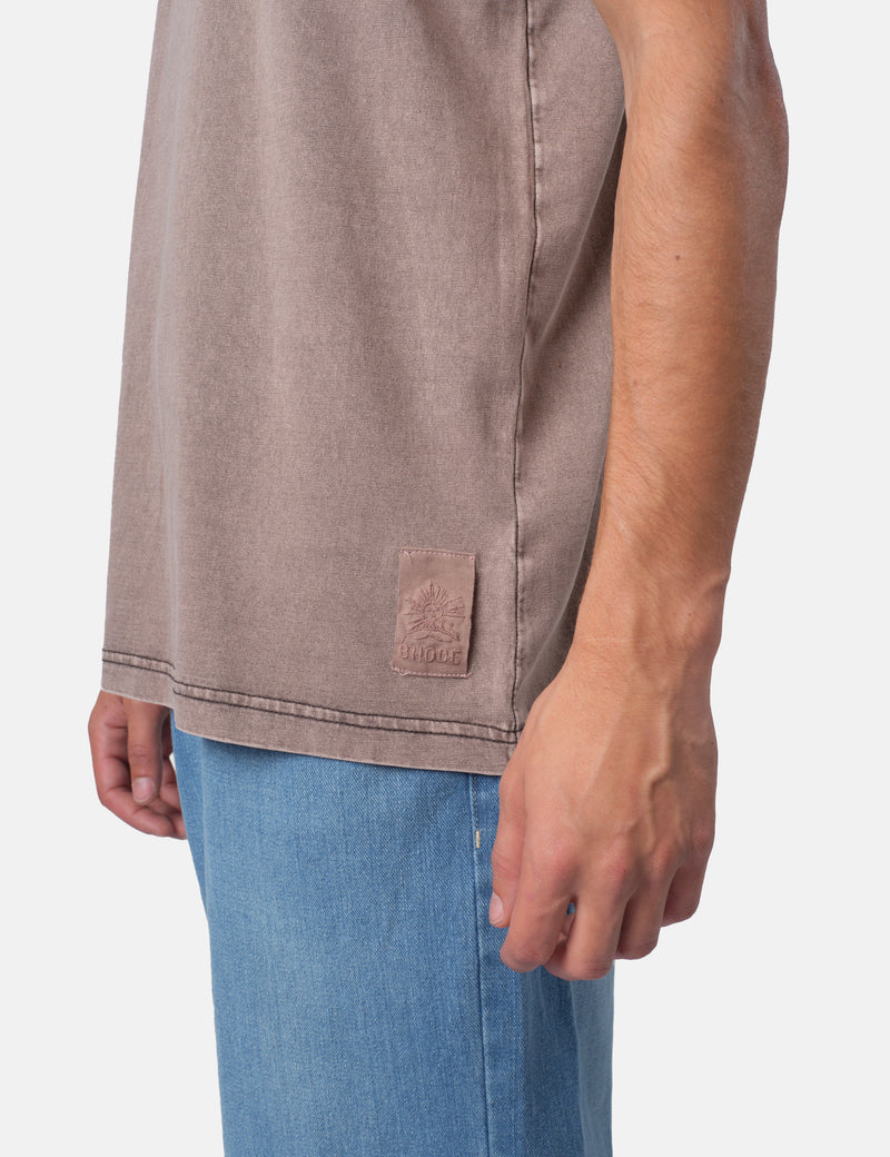 Bhode Tamil Eye Pigment Dyed T-Shirt - Used Grey