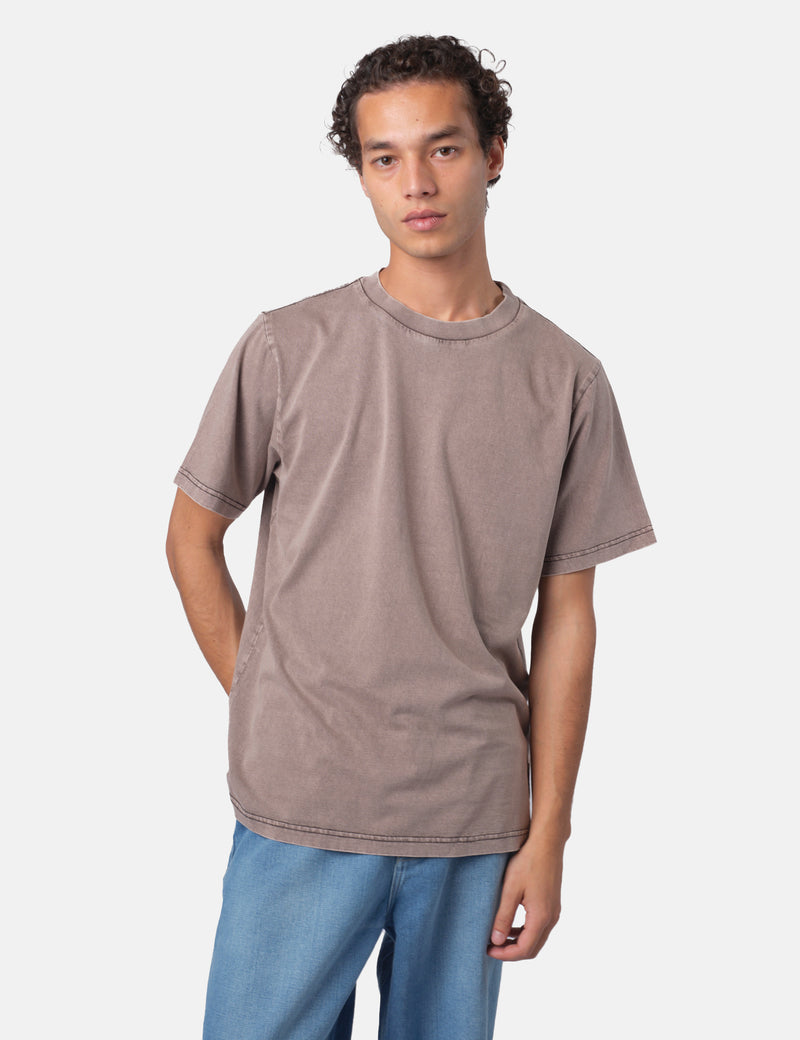Bhode Tamil Eye Pigment Dyed T-Shirt - Used Grey