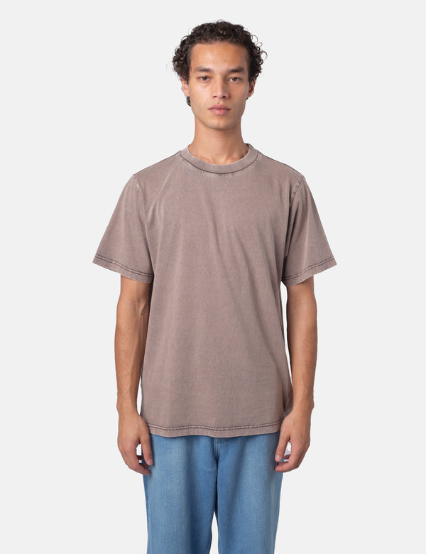 Bhode Tamil Eye Pigment Dyed T-Shirt - Used Grey