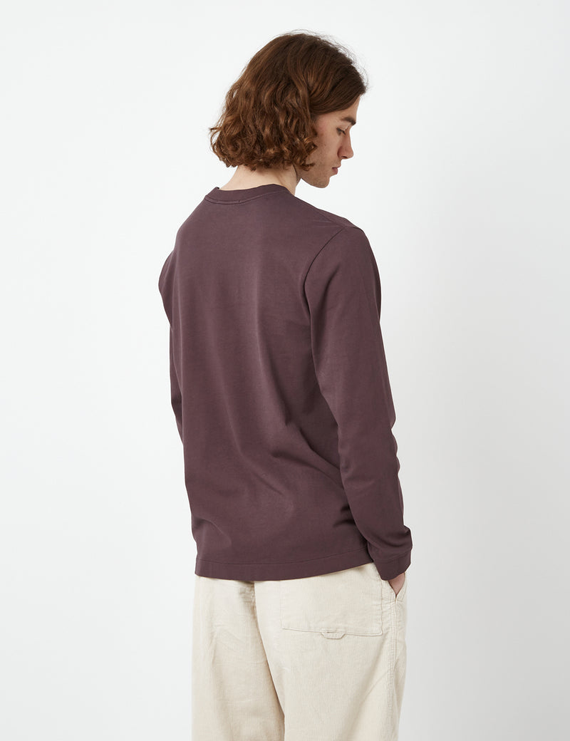 Bhode Everyday Heavyweight Long Sleeve T-Shirt (Organic) - Aubergine