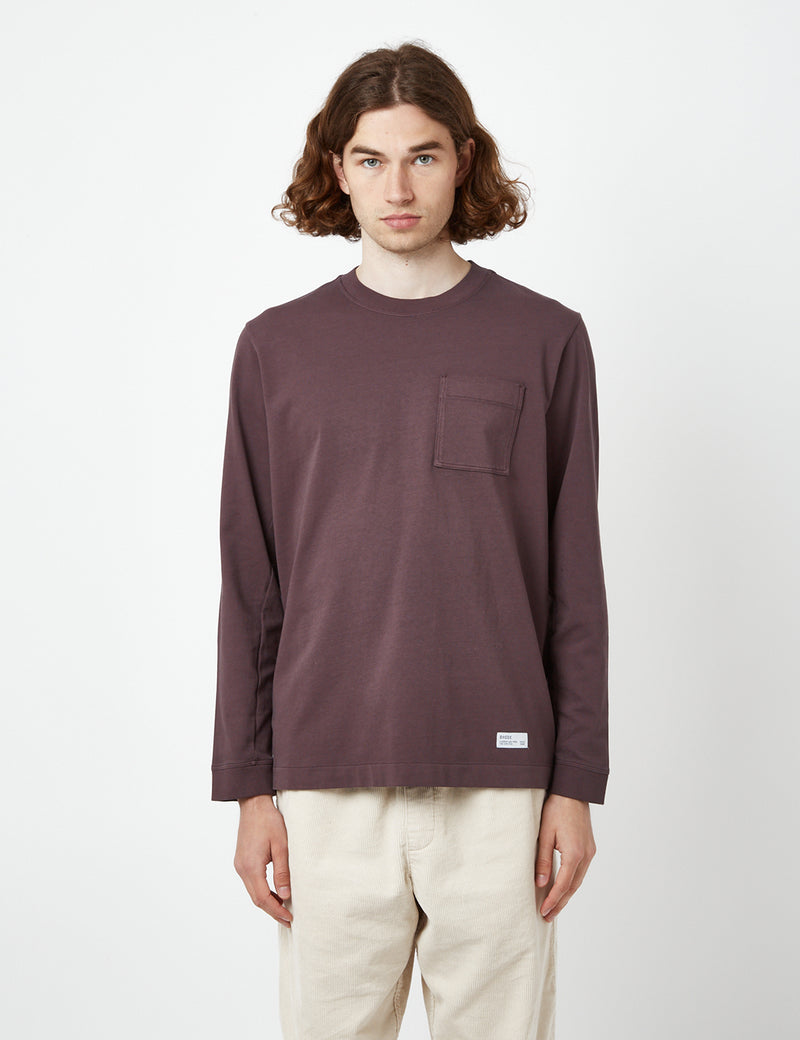 Bhode Everyday Heavyweight Long Sleeve T-Shirt (Organic) - Aubergine