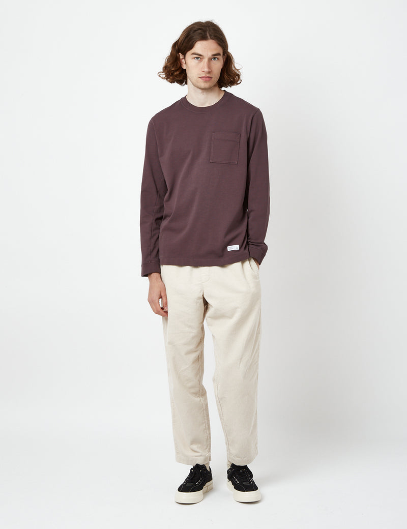 Bhode Everyday Heavyweight Long Sleeve T-Shirt (Organic) - Aubergine