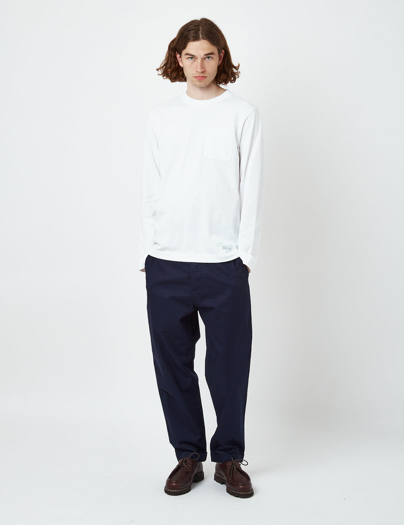 Bhode Everyday Heavyweight Long Sleeve T-Shirt (Organic) - White