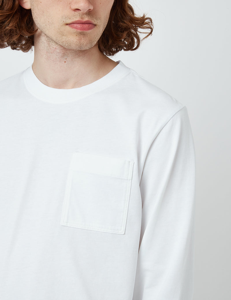 Bhode Everyday Heavyweight Long Sleeve T-Shirt (Organic) - White