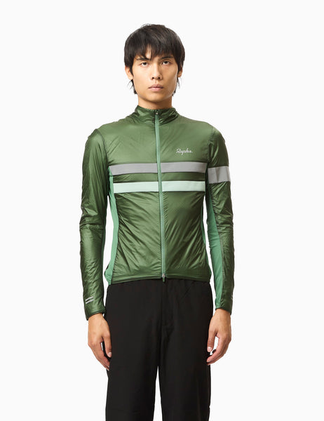 Rapha Brevet Insulated Jacket - Dark Green/Pale Green