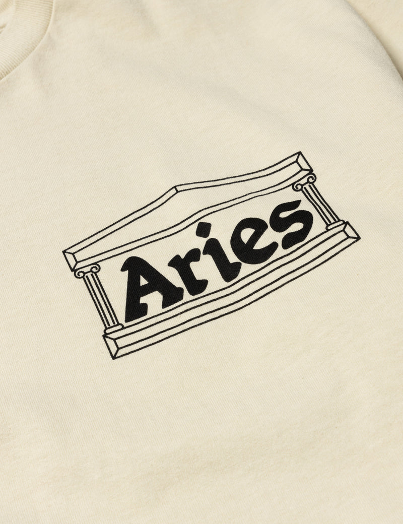 Aries Temple Long Sleeve T-Shirt - Alabaster Beige