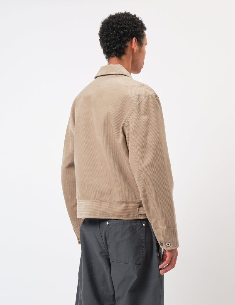 Coor Corduroy Zip-Up Jacket - Beige