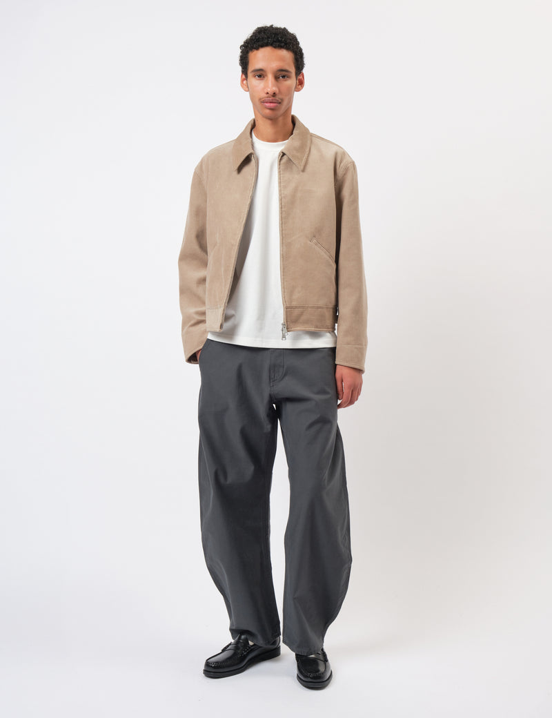 Coor Washed Curved Cyclist Pants - Washed Charcoal