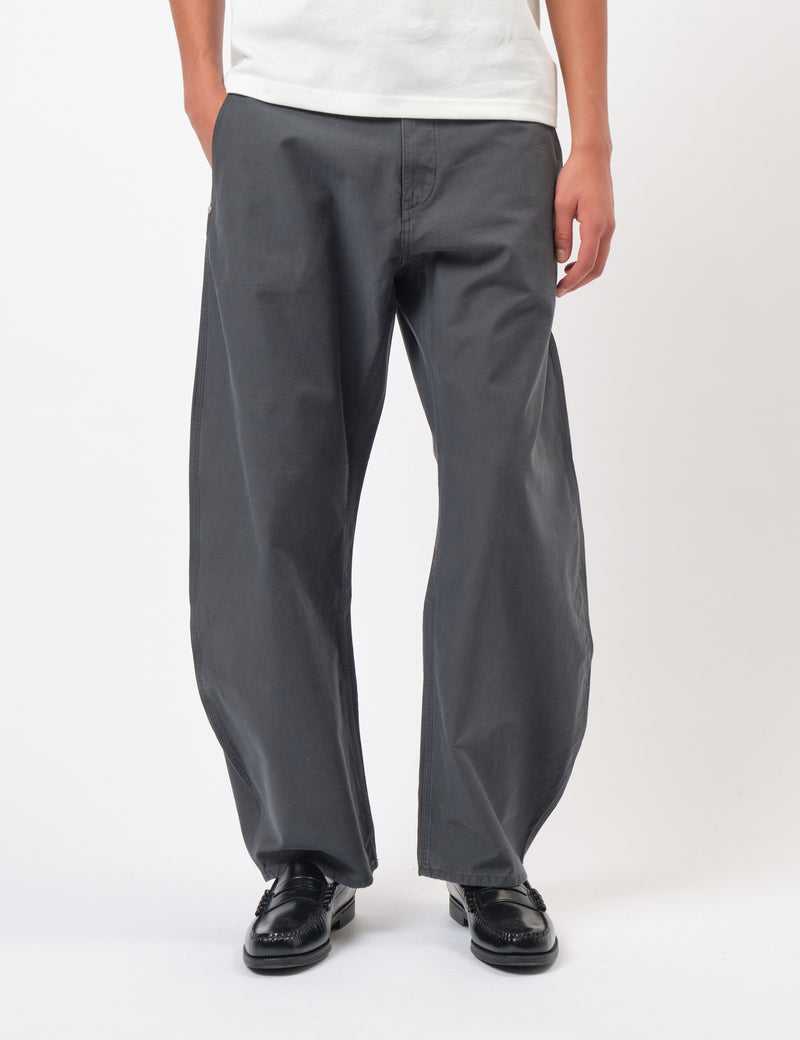 Coor Washed Curved Cyclist Pants - Washed Charcoal