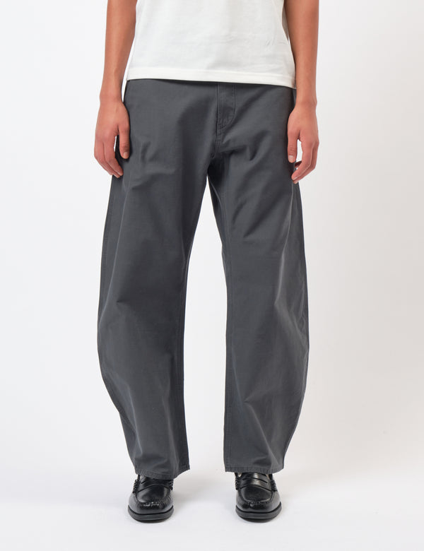 Coor Washed Curved Cyclist Pants - Washed Charcoal