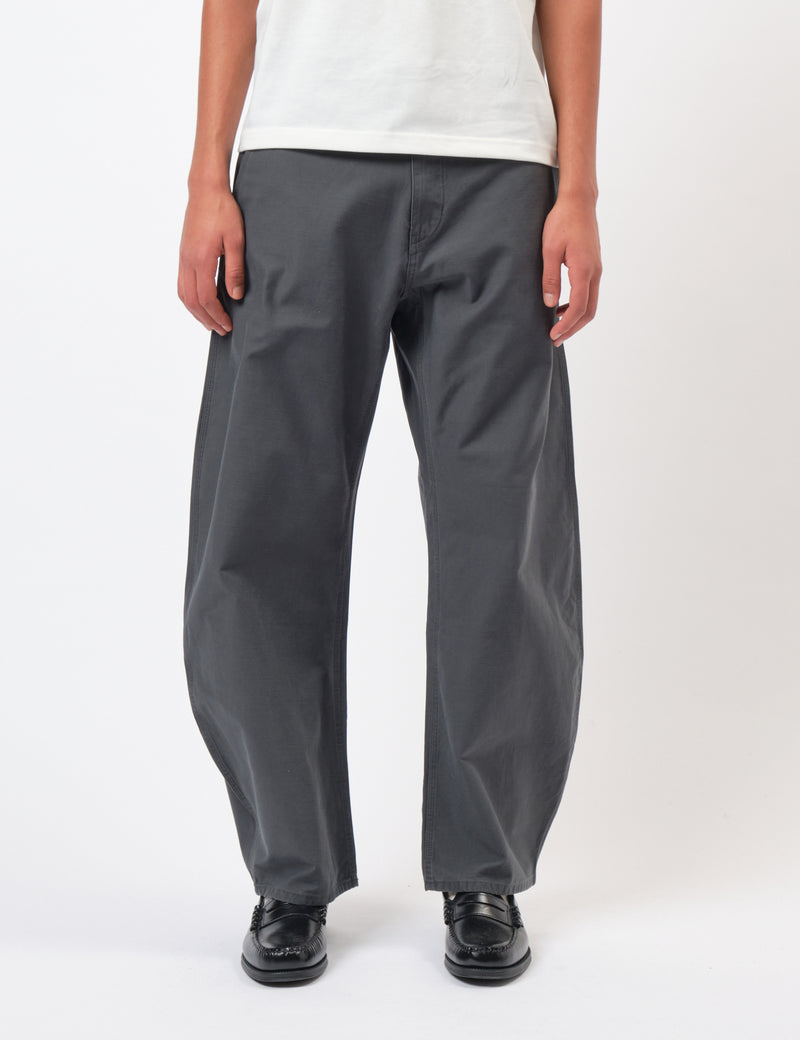 Coor Washed Curved Cyclist Pants - Washed Charcoal