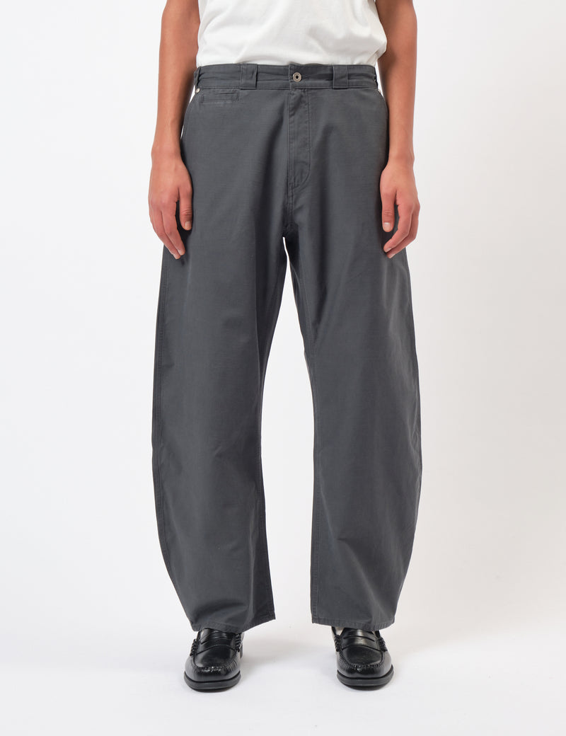 Coor Washed Curved Cyclist Pants - Washed Charcoal