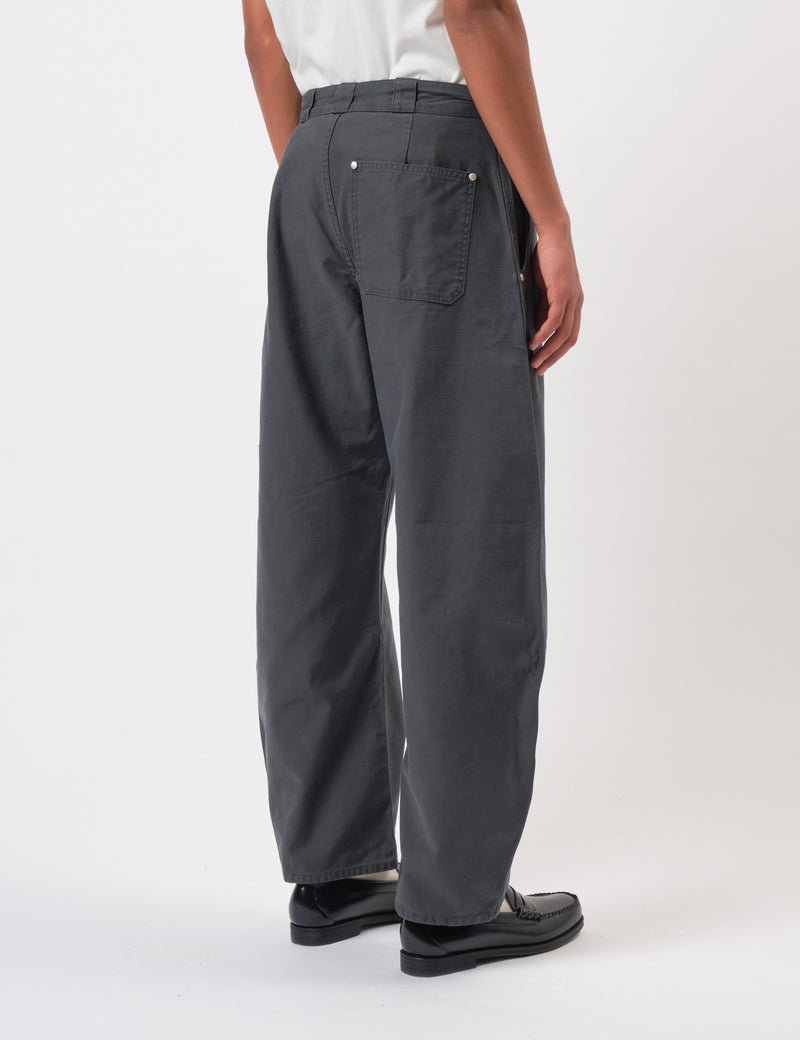 Coor Washed Curved Cyclist Pants - Washed Charcoal