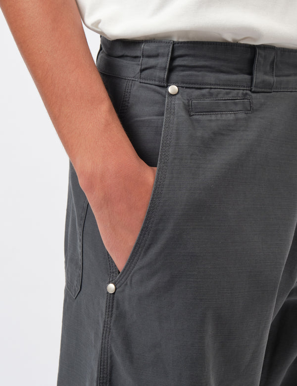 Coor Washed Curved Cyclist Pants - Washed Charcoal