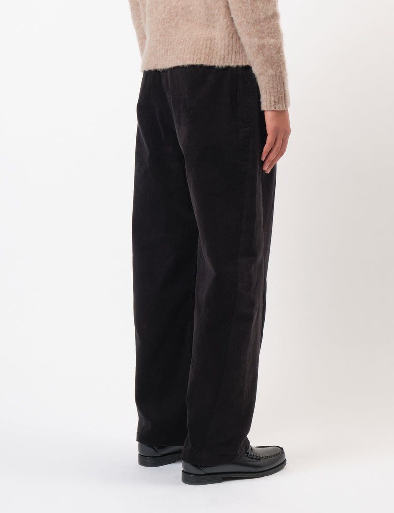 Coor Corduroy Panelled Rounding Pants - Black