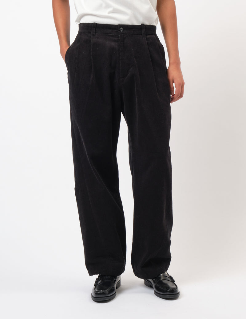 Coor Corduroy Panelled Rounding Pants - Black