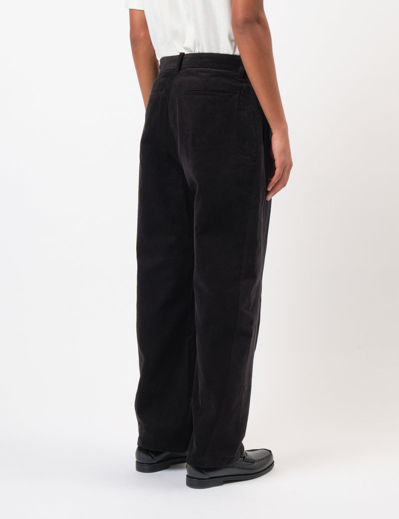 Coor Corduroy Panelled Rounding Pants - Black