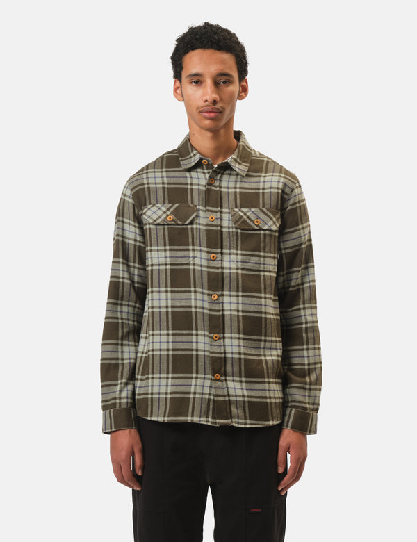 Finisterre Beardsmore Timber Check Shirt - Green
