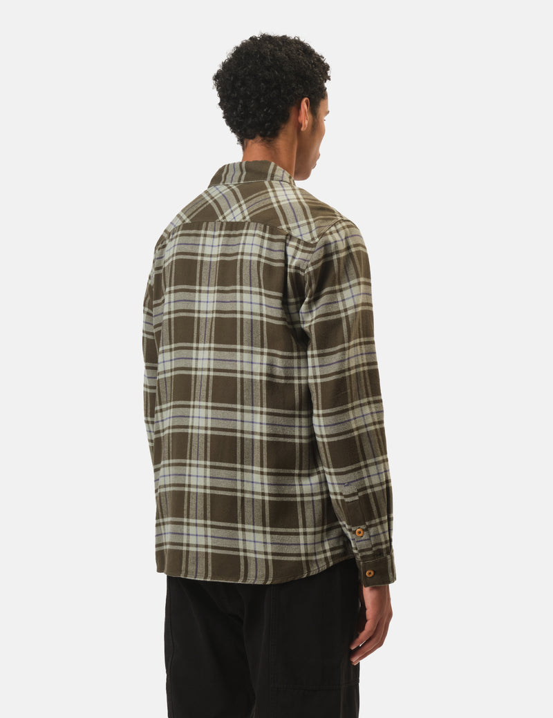 Finisterre Beardsmore Timber Check Shirt - Green