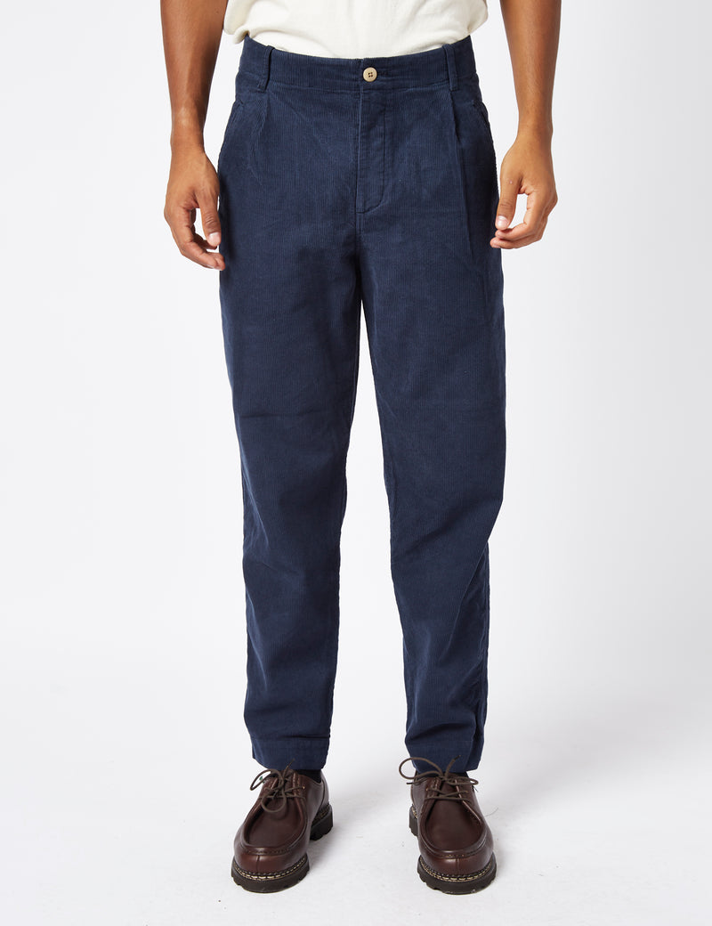 Folk Assembly Pant (Relaxed) - Soft Navy Blue Cord