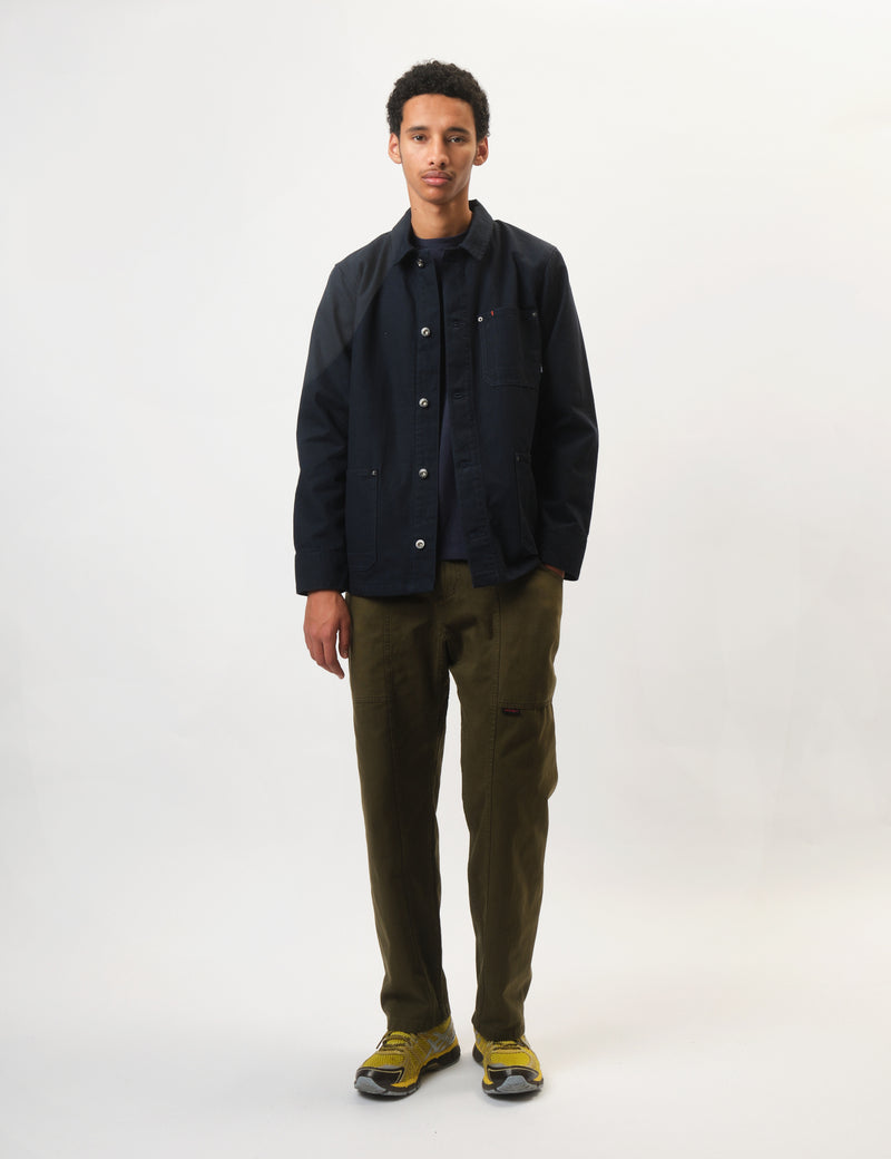 Finisterre Basset Flannel Lined Jacket - Navy Blue