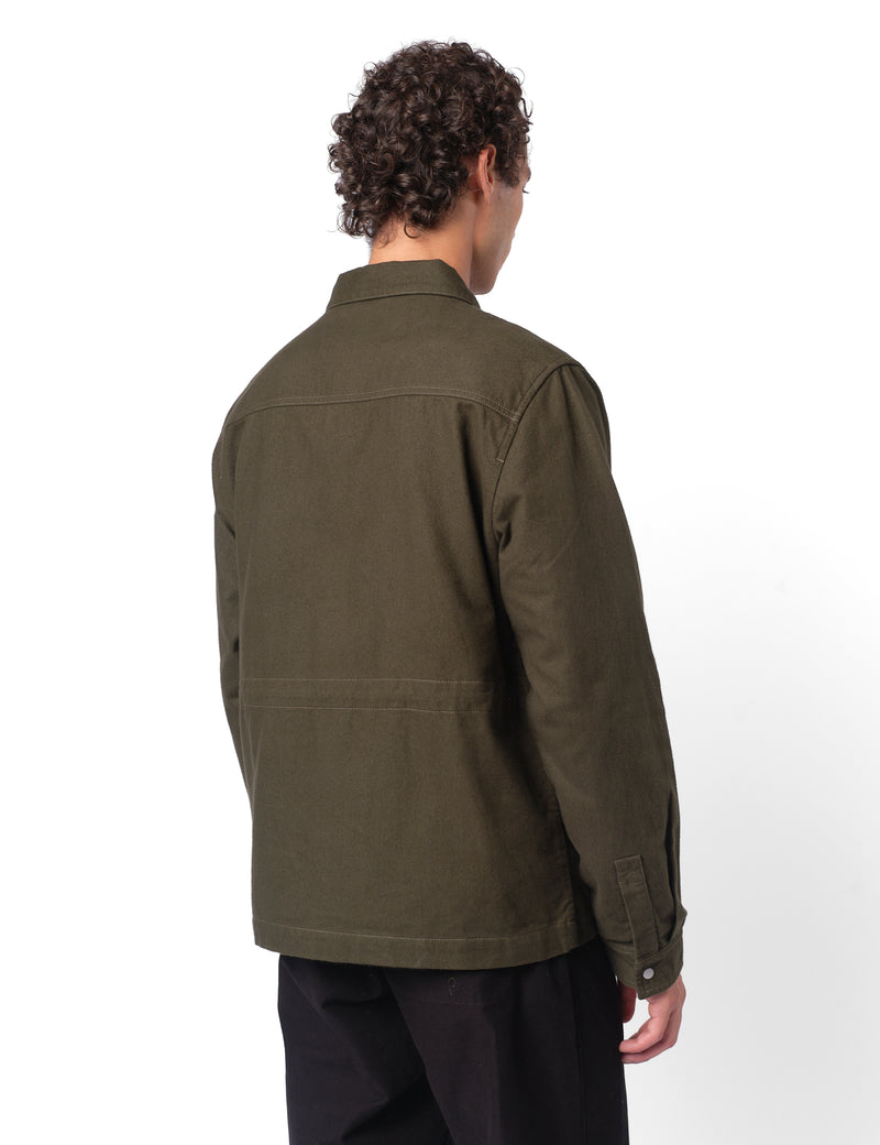 Folk Assembly Moleskin Jacket - Dark Olive Green
