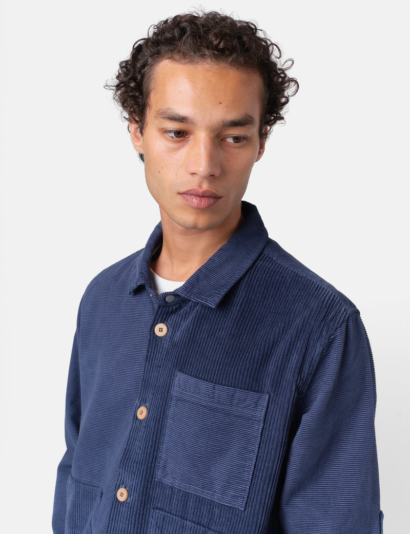 Folk Assembly Cord Mix Jacket - Soft Blue