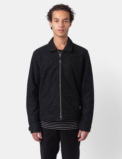 Folk Signal Blouson Jacket - Charcoal Wool Twill